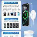 Magnetic Wireless Magsafe Charger iPhone: Charging Pad for iPhone 17/16/15/14/13/12 Series & AirPods Pro 4-2, Strong Magnet, Dual Ports, Case-Friendly, Lightweight for Travel Home Office Desk
