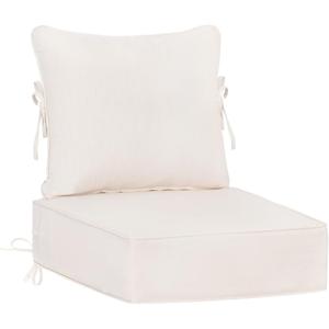 Sunbrella Deep Seat Cushion and Pillow with Straps 23 x 26 x 4 Cast Pumice, 1 Pack - 23 X 26 X 4