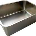 Stainless Steel Pet Litter Box, XL8, 24 x16 x8 for Cat, Dog & Rabbit, Corrosion Resistant Easy Clean No Residue Build Up Never Absorbs Odor Stains Rusts Durable Pan (XL (24"x16"), 8" Deep)