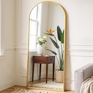OLIXIS 64"x21.5" Arched Full Length Mirror with Stand, Body Mirror