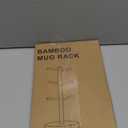 Bamboo Coffee Mug Holder Tree, Thicker Base Coffee Cup Holder Stand for Countertop, Tabletop Mug Rack Organizer with 6 Hooks (White)