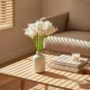 Etouxue 12Pcs White Calla Lily Artificial Flowers Bouquet for DIY Wedding Bride Shower Blessing Gift Home Decoration Faux Calla Flower Centerpiece Mother's Day Women's Day Gifts Decorations