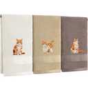 Hillsuren 3 Pcs Orange Cat Hand Towels Bathroom Sets Decor Cute Orange Cat Lover Gifts Funny Decorative Farmhouse 100% Cotton Embroidered Towels for Women Bathroom Kitchen 13. 3 x 29. 5''