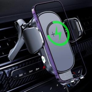 Wireless Car Charger, 15W Fast Charging Car Phone Mount | Auto-Clamping Air Vent Car Cell Phone Holder for iPhone 16/15/14/13/12/11 /X/XR/XS /8 Pro Max Mini Plus Samsung Galaxy Series