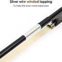 Kmise Carbon Fiber Violin Bows: Lightweight Violin Bow 4/4, Anti-Deformation Full Size Fiddle Bow, Ultra-Stretchy Horse Hair, Gift for Professional, Beginner, Adults, Kids Violins Practice (Black)