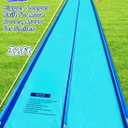 Slip and Water Slide for Kids and Adults Backyard with Extra-Large Inflatable Guard Rails and Dual Way Water Sprayers,Heavy Duty and Extra Long Design with Two Inflatable Bodyboards, 32ft-double Lane