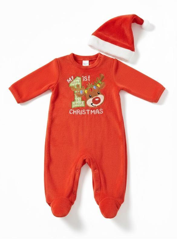 Shejingb Baby Girl Christmas Outfit Newborn Gingerbread Romper Dress Fleece Princess Christmas Dresses Fall Winter Clothes, 3-6 m