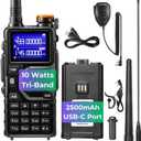 BAOFENG K5PLUS 10W Tri-Band Ham Radio with Long High Gain ANT & Speaker Mic