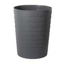 UUJOLY Small Bathroom Trash Can Wastebasket, Plastic Garbage Bin Container Basket for Bathrooms, Laundry Room, Kitchens, Offices, Kids Rooms, Dorms, Dark Grey, 1.8 Gallon