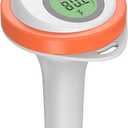 Waterproof Rechargeable Digital Floating Pool Thermometer for Swimming Pool/Fish Tank/Bathtub/Hot Tub/Jacuzzi/Aquarium, LCD Screen Easy to Reading
