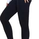 High Waist Yoga Leggings for Women, Non See Through Workout Leggings, Sports Fitness Pants for Gym Casual Outfits (Large, Black)