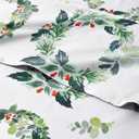 Queen Christmas Holiday Wreath Sheet Set - Holiday Xmas Pattern Bedding Set - Deep Pockets - Snug Fit - 4 Piece - Wrinkle Free - Cooling Festive Winter - Holiday Sheets for Women, Men, Kids & Teens