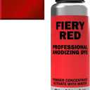 Professional Aluminum Anodizing Pigment Dyes | Fiery Red E-L | Light to Rich Red | Powder Concentrate Makes 7.6 Liters or 2 Gallons