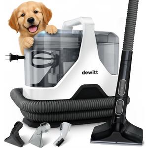 DeWitt Spot Genie Pro Portable Carpet Cleaner Machine, Upholstery Cleaner  Lightweight 7.7lb Pet Stain & Odor Remover with 4 Cleaning Tools, Compact Design for Home, Car, and Furniture (White)