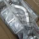 WUZUPS Crystal Chandelier 4-Light Linear Raindrop Pendant Ceiling Light Modern Lighting Fixture for Bedroom Dinning Room Bar Kitchen Island, H8.7'' W4.7'' L30.5, E12 Base, Nickel