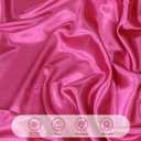 1 Pack 90 Inch Round Satin Tablecloth Hot Pink Satin Table Cover, Overlay Silky Tablecloth Dining Table Cloths for Wedding, Party, Banquet, Events, Reception, Dinner