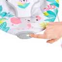 Bright Starts Baby Bouncer Soothing Vibrations Infant Seat - Removable-Toy Bar, Nonslip Feet, 0-6 Months Up to 20 lbs (Flamingo Vibes, Pink)