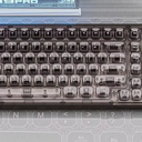 Transparent Wireless Gaming Keyboard RGB Backlight 2.4G/Bluetooth/Wired Tri-Mode Mute Rechargeable Mechanical Feel Keyboard, Purple