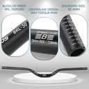 BUCKLOS Mountain Bike MTB Handlebars 25.4/31.8mm - 20/30/50/90/100/120/160mm Rise MTB Aluminum Alloy Handlebar - 720/780mm Extra Long Bicycle Riser HandleBars for E-Bike Folding Bike Downhill Racing