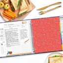 Recipe Binder 8.5x11 3 Ring, Recipe Book to Write in Your own Recipes, Full Page Recipe Binder with Plastic Sleeves, Blank Recipe Cards and Dividers (Gentian Blue)