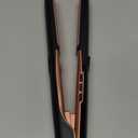 Hair Straightener 1 Inch Flat Iron and Curler 2 in 1 Titanium Ceramic Ionic Dual Voltage Straightener with Heat-Resistant Silicone, for Less Frizz, Shinier & Smoother (Black/Rose Gold)