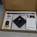 Matte Black Shower Faucet Set, Single Function Shower Trim Kit with Rough-in Valve, Square Rain Shower Head System Included Extra Long Shower Arm for Bathroom