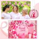 12 Pcs Breast Cancer Christmas Ornaments for Tree Pink Hanging Pumpkins Pink Ribbon Tree Ornaments Breast Cancer Awareness Decorations for Home Xmas Party Decor Gifts