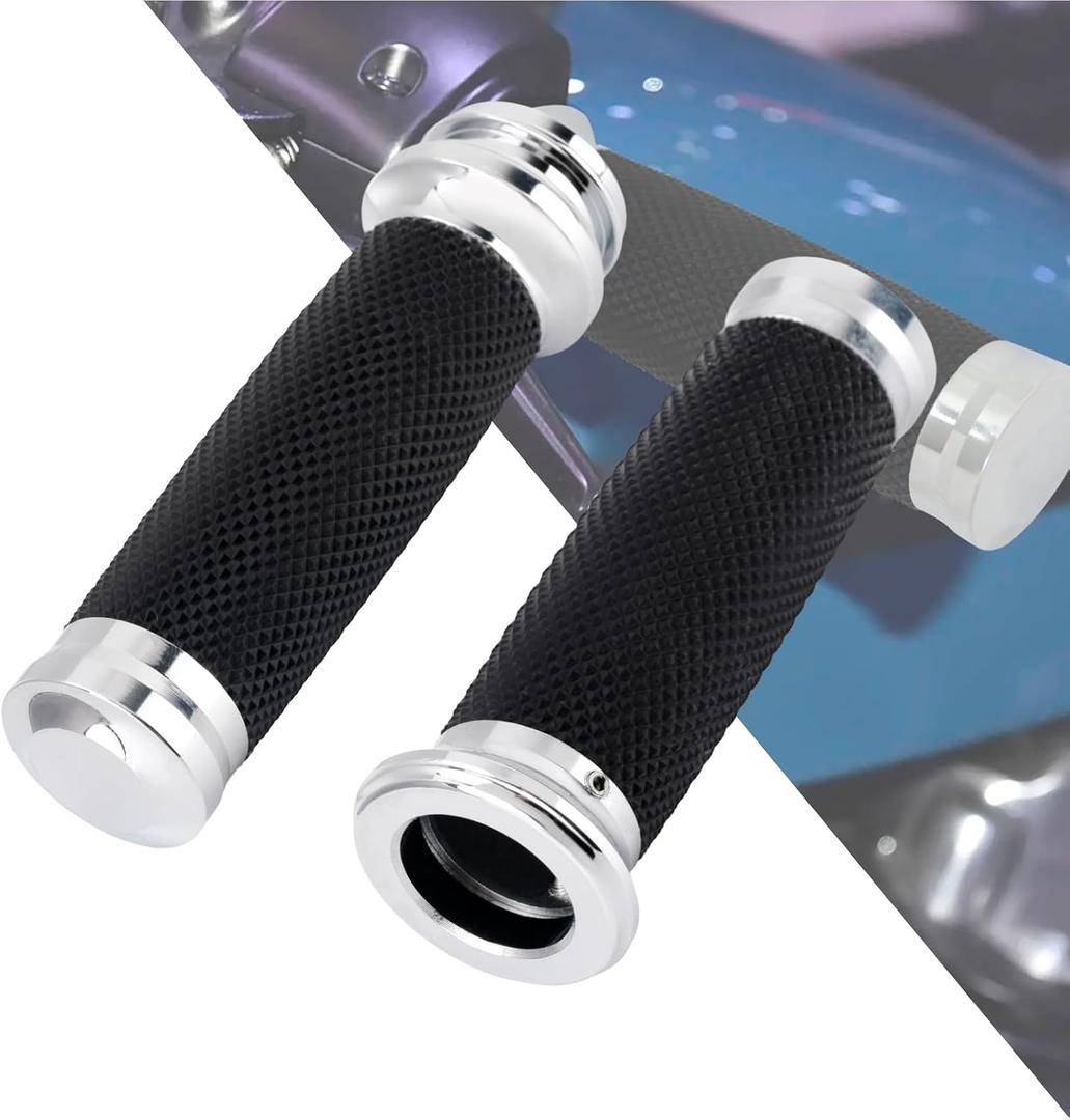 HDBUBALUS 1" Electronic Throttle Defiance Handlebar Grips 25mm Hand Grips Fit for Harley Touring Street Glide Road King Road Glide Electra Glide