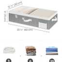 StorageWorks Under Bed Storage Containers with Handles and Label Holder, 2 Pack Ultra-thick Fabric Underbed Bins, Closet Organizer for Clothes, Blankets, Sweater