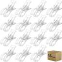 15 Pack Balloon Arch Clips, Large Clear Spring Clamps for Backdrop, 3.5'' Plastic Clips Supplies for Birthday Decoration Accessories Beach Towels Crafts Swimming Pool Photography Studios