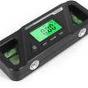 2 in 1 Digital Magnetic Level Tool Digital Level and Protractor Angle Finder Bright LED Display (Black)