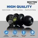 BESTTEN Keyed Entry Door Knob, Heavy Duty Entrance Door Lock, Standard Ball, All Metal, Matte Black