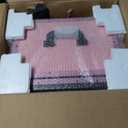 Rolling Portable Manicure Table with 3 Drawers, Lockable Makeup Train Case with Mirror, Foldable Nail Desk with Wheels & Handle, Mesa de Uas Profesional para Nail Techs & Salon Use, Pink