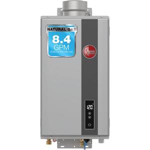 Rheem RTG-84DVLN-3 High Efficiency Non-Condensing Indoor Tankless Natural Gas Water Heater 8.4 GPM, 180,000 BTUs