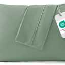 Bedsure Queen Pillow Cases Set of 2 - Sage Green Brushed Microfiber Pillowcase 2 Pack, Super Soft and Cozy Pillow Case Covers with Envelope Closure for Kids, Wrinkle, Fade Resistant, 20x30 Inches