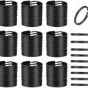 100pcs 20mm Key Ring Keychain Metal Black Round Split Key Chains Rings Connectors for Home Car Dog Tag Office Ornaments Keys Attachment