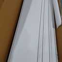 Ekena Millwork 6"W x 8'H Premium Square Non-Tapered Recessed Panel PVC Endura-Craft Column Wrap Kit, Standard Capital & Base