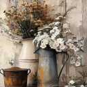 Easy Paint by Numbers Kit for Adults Beginner, Flowers Adult Paint by Number Kits on Canvas, DIY Painting with Numbers for Adults, Acrylic Simple Oil Paints by Number Kits for Home Wall Decor 16x20 In