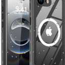 for iPhone 16e Case Waterproof, [Shockproof] [Dustproof] [IP68 Waterproof] Full-Body Hard Case Built-in [Lens Screen Protection] for Diving Case (Black, for iPhone 16e 6.1in)