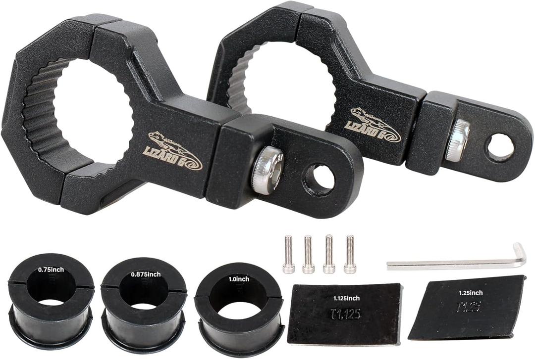0.75 to 1.25" Bar Clamps Heavy Duty for UTV/ATV/Snowmobile/Motorcycle/Scooter Handlebar Mount(2Pack)
