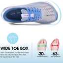 JACKSHIBO Wide Toe Box Shoes Women Arch Support Wide Sneakers for Running Walking Athletic Tennis Orthopedic Plantar Fasciitis Workout with Thick Cushion Zero Drop Sole Width Shoes 7.5W