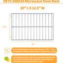 Atgestore Upgraded DE75-00083A Microwave Oven Rack Replacement 20 x12.5 IN for Samsung Oven Parts 304 Stainless Steel Range Stove Rack Shelf ME18H704SFG ME20H705MSS Samsung Microwave Oven Wire Rack