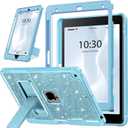 INFILAND Glitter Case for iPad 9th Generation (2021) / 8th Generation (2020) / 7th Generation (2019) 10.2 Inch, Heavy Duty Shockproof Protective Cute Cover with Kickstand for Kids, Girls (Blue)