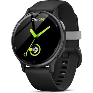 AI Chatgpt,Smart Watch for Woman,Translator Watch,Fitness Tracker with Heart Rate & Sleep Monitor,Answer/Make Call,AMOLED Touchsreen, Watch for iPhone/Samsung/Android,50+Sport Modes,3ATM Waterproof (Black)