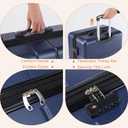 Sweetcrispy 28 Inch Checked Luggage, Suitcase with Spinner Wheels