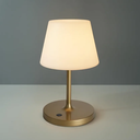 Outdoor Battery Operated Table Lamp Waterproof, 4000mAh Cordless Table Lamp Rechargeable, Touch Dimmable Desk Lamp, LED Night Light for Patio Camping Restaurant Home (Gold, 9.6in)