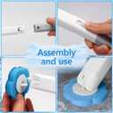 2 Pack Disposable Toilet Bowl Cleaner Wand and Holder Set, Toilet Brush Disposable with 48 Cleaner Refills Extended Handle for Toilet Bowl Cleaners Disposable, Bathroom Cleaning, Bathtub
