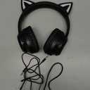 Cat Ear Bluetooth Headphones for Kids & Adults, 55H Play Time, Wireless Foldable & Wired Multi-Function LED Light Up Over Ear Headphones with Mic and Volume Control for iPhone/iPad/Laptop/PC