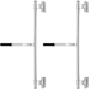 QWORK Cargo Trailer Cambar Cam Bar Lock, 2 Pack 36" Trailer Door Latch Cam Bar, Zinc Plated, for Folding Ramp Door, RV Hauler Fold Down Door, Cargo Trailer Door