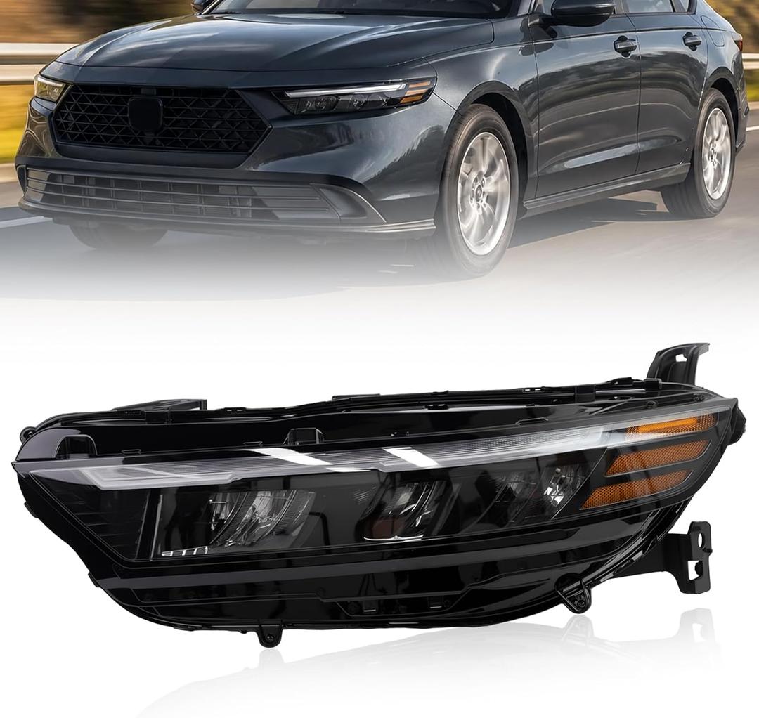 Headlight Assembly Compatible With Honda Accord 2023 2024 2025 OE LED Headlight Headlamp Left Driver Side Lamp.